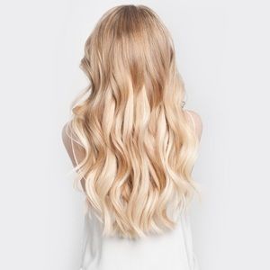 Luxy Hair extensions: seamless blonde balayage